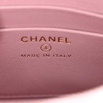 Tweed Quilted Mini Clutch With Chain Pink