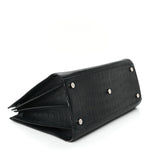 Calfskin Crocodile Embossed Large Sac De Jour Carryall Black