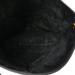Grained Calfskin Medium N/S Hook Tote Black
