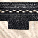GG Supreme Monogram Textured Calfskin Web Large Attache Shoulder Bag Beige Blue