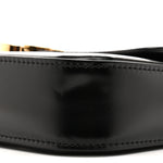 Shiny Calfskin Triomphe Chain Shoulder Bag Black