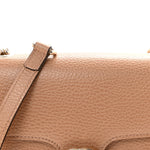 Dollar Calfskin Small Interlocking G Shoulder Bag Camelia