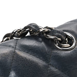 Lambskin Quilted Jumbo Single Flap Grey