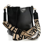 Eco Alter Nappa Perforated Logo Mini Crossbody Black