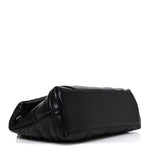 Lambskin Quilted Small Loulou Puffer Monogram Chain Satchel Black