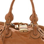 Calfskin Medium Paddington Satchel Tan