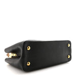 Taurillon Capucines MM Black Beige Red