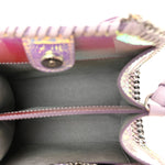 Holographic Faux Leather Mini Falabella Silver