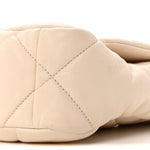 Goatskin Quilted Medium Chanel 19 Flap Light Beige
