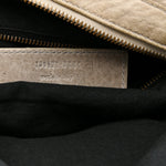 Agneau Classic Silver Hardware Courier XL Hobo Argent