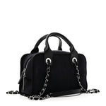 Mixed Fibers Small Deauville Bowling Bag Navy Blue