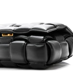 Nappa Maxi Intreccio Padded Cassette Crossbody Bag Black