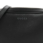 Pebbled Calfskin Shoulder Bag  Black