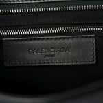 Smooth Calfskin Metallic Patent Giant 12 Silver Hardware City Vert Poker Fonce