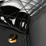 Patent Cannage Large Lady Dior Black