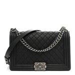 Caviar Quilted New Medium Boy Flap Black