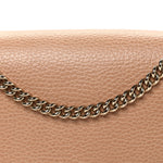 Dollar Calfskin Interlocking G Shoulder Bag Camelia