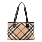 Supernova Check Small Nickie Tote Black