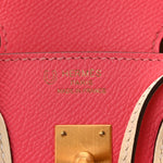 Epsom Horseshoe Birkin Sellier 25 Rose Azalee Nata