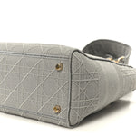 Canvas Embroidered Cannage Medium Lady D-Lite Gray