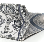 Gradient Canvas Embroidered Large Dioriviera Toile De Jouy Book Tote Blue