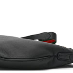 Calfskin Emblem Shoulder Bag Black