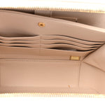 Caviar Quilted Large CC Filigree Vanity Case White