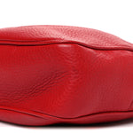 Pebbled Calfskin Small Soho Disco Bag Vibrant Red
