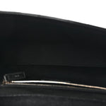 Grain De Poudre Matelasse Chevron Large Monogram Satchel Black