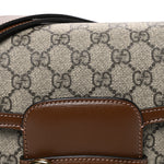 GG Supreme Monogram Horsebit 1955 Shoulder Bag Beige Brown Sugar