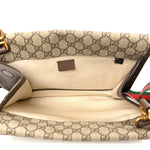 GG Supreme Monogram Web Small Neo Vintage Double Flap Messenger Bag Beige New Acero