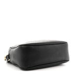 Pebbled Calfskin Small Soho Disco Bag Black