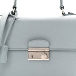 Saffiano Lux Sound Top Handle Light Blue