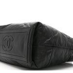 Lambskin Quilted Medium Coco Cocoon Reversible Tote Black