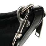 Linen Canvas Rive Gauche Zipped Pouch Black