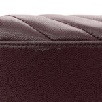 Grain de Poudre Matelasse Chevron Medium Tribeca Shopping Bag Rouge Legion