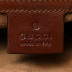 GG Supreme Monogram Linea A Foldover Tote Brown
