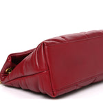 Lambskin Quilted Small Loulou Puffer Monogram Chain Satchel Red