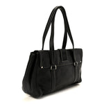 Calf Pocket Shoulder Bag Black