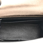 Metallic Lambskin Quilted Mini Square Flap Gold Black