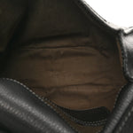 Grained Calfskin Medium Marcie Saddle Bag Black