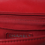 Caviar Chevron Quilted Small Single Flap Red