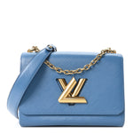 Epi Twist Shoulder Bag MM Blue Jean