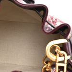 Oblique Drawstring Chain Bucket Bag Burgundy