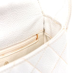 Caviar CC Shoulder Bag White