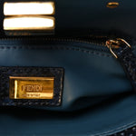 Python Shiny Nappa Mini Peekaboo Iconic Satchel Blue Jeans