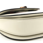Calfskin Web Geometric Print Small Bamboo 1947 Top Handle Bag White Multi