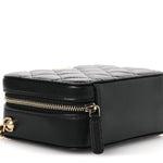 Lambskin Quilted CC Pearl Crush Camera Case Black
