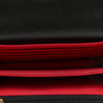 Lambskin Enamel Quilted Pending CC Clutch With Chain Black