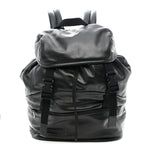 Lambskin Logo Debossed Backpack Black